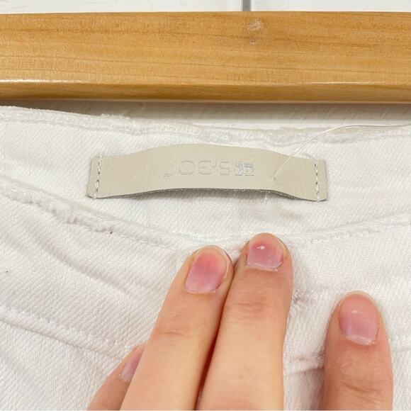 Joes Jeans Vintage Reserve White Distressed Easy Crop Jeans Womens 28 Straight - Picture 7 of 14